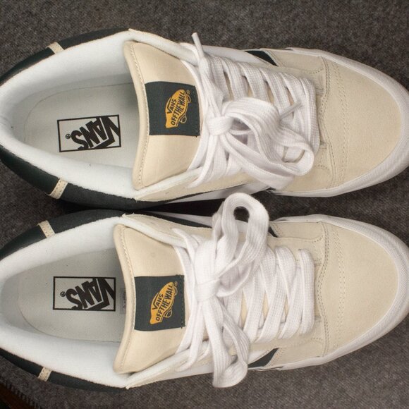 Vans Knu Mid Turtledove Beige Dark Green Skateboard Sneakers Mens Size 11.5 - Picture 10 of 12